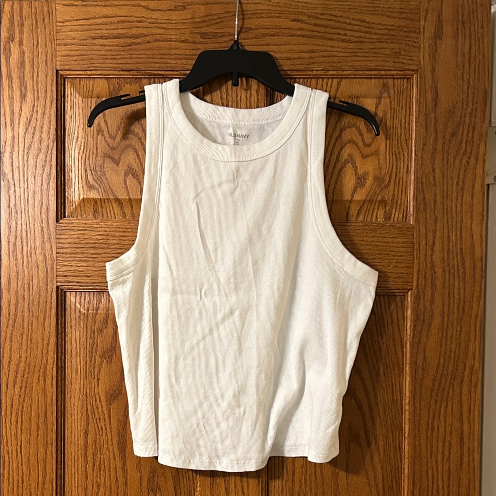 Old Navy White Ribbed Tank